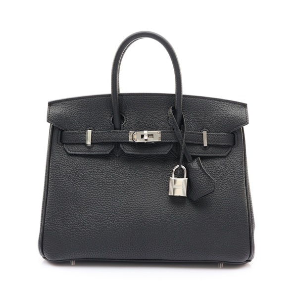 HERMES 愛馬仕 Birkin 25 柏金包 手提包 黑色 Togo牛皮 W刻 銀釦