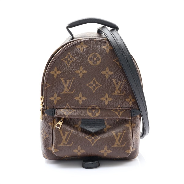 LOUIS VUITTON LV 路易威登 Mini Palm Spring 後背包 棕色 原花帆布 M44873