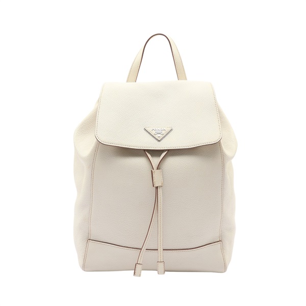 PRADA 普拉達 Drawstring 後背包 白色 牛皮 1BZ007