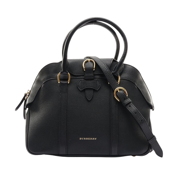 BURBERRY 巴寶莉 Milverton 保齡球包 兩用包 黑色 牛皮 3980855