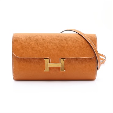 HERMES 愛馬仕 Constance To Go 肩背包 金棕色 Epsom牛皮 B刻 金扣