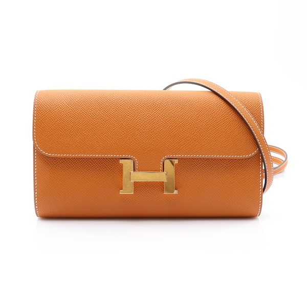 HERMES 愛馬仕 Constance To Go 肩背包 金棕色 Epsom牛皮 B刻 金扣