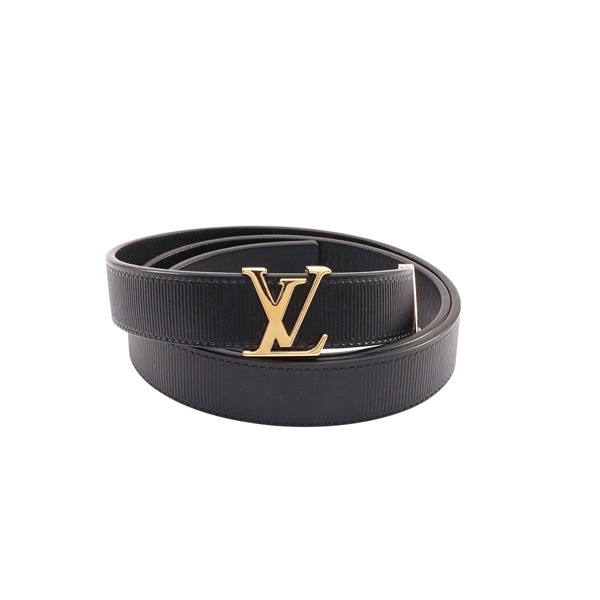 LOUIS VUITTON LV 路易威登 皮帶 70cm 黑色牛皮 金色LV M9578