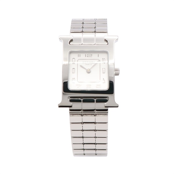 HERMES 愛馬仕 Heure H PM 25mm 腕錶 銀色錶盤 不鏽鋼 HH1.210/W407845WW00