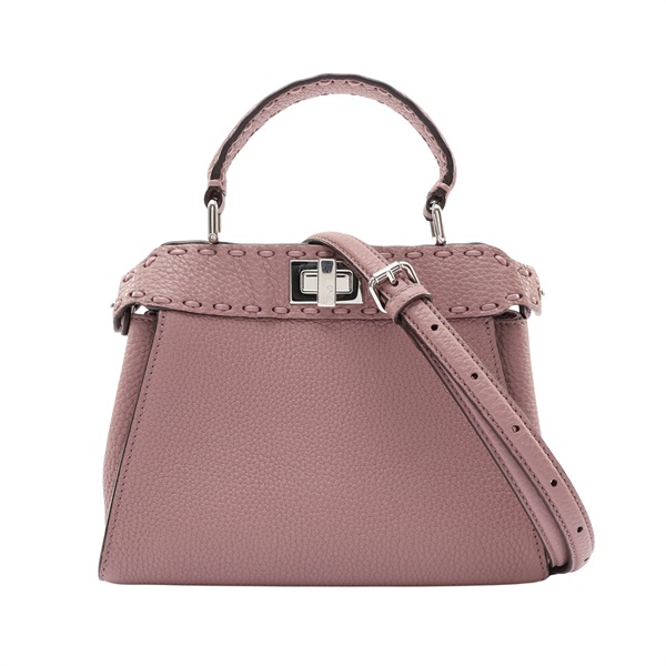 FENDI 芬迪 Peekaboo Mini 兩用包 粉紫色 牛皮 8BN244ARBB