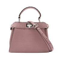 FENDI 芬迪 Peekaboo Mini 兩用包 粉紫色 牛皮 8BN244ARBB
