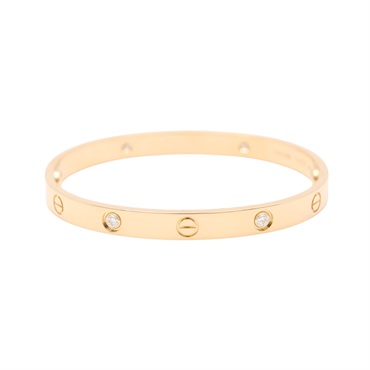 Cartier 卡地亞 Love 4PD 手環 18K黃金 鑽石