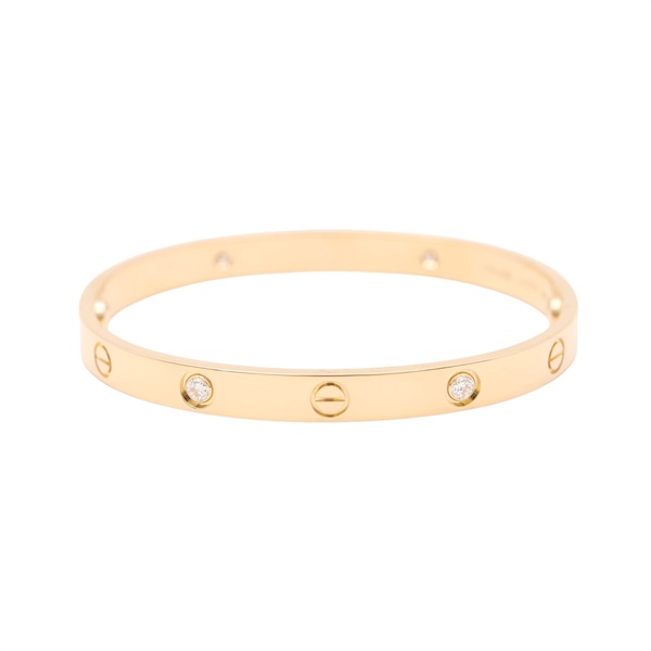 Cartier 卡地亞 Love 4PD 手環 18K黃金 鑽石