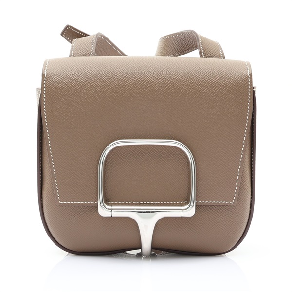 HERMES 愛馬仕 Della Cavalleria Mini 肩背包 大象灰 Epsom牛皮 Z刻 銀釦 H085367CK