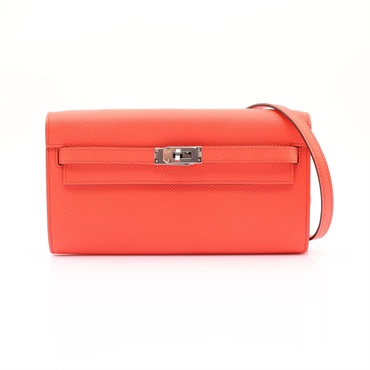 HERMES 愛馬仕 Kelly To Go 肩背包 德克薩斯粉 Epsom牛皮 U刻 銀釦 H080253CK