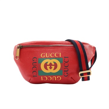 GUCCI 古馳 Gucci Print Small 腰包 紅色 牛皮 527792 527792