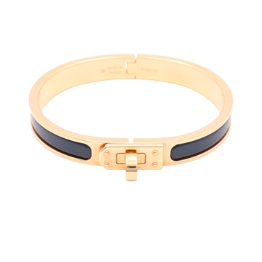 HERMES 愛馬仕 Mini Clic Kelly 手環 藍色 鍍金 H200004F