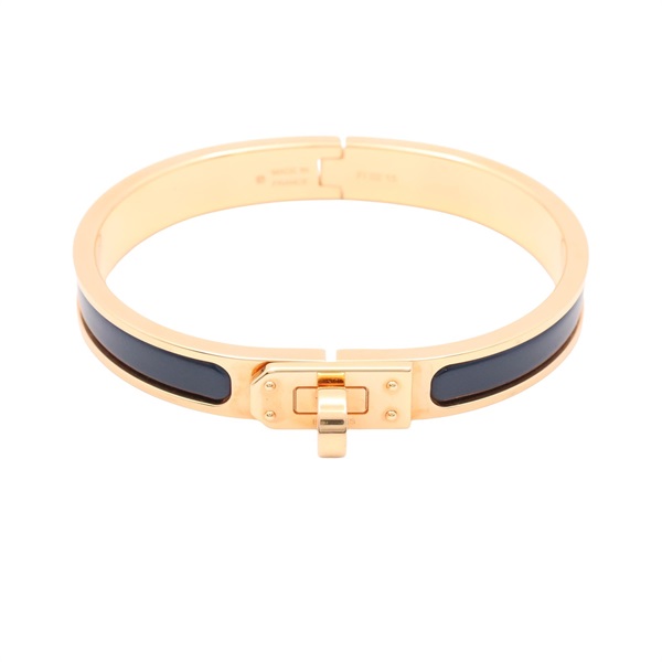 HERMES 愛馬仕 Mini Clic Kelly 手環 藍色 鍍金 H200004F