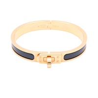 HERMES 愛馬仕 Mini Clic Kelly 手環 藍色 鍍金 H200004F
