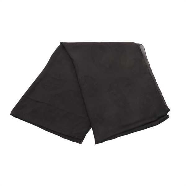 HERMES 愛馬仕 Black H Pattern 圍巾 黑色 絲綢