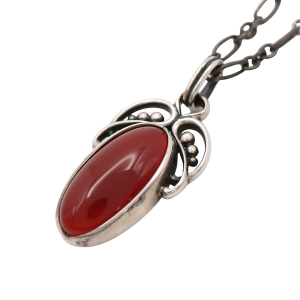 Georg Jensen 喬治傑生 Heritage 2005 項鍊 925純銀 紅玉髓 3412105
