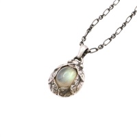 Georg Jensen 喬治傑生 Heritage 1997 項鍊 925純銀 閃光石