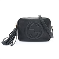 GUCCI 古馳 Soho Disco 相機包 肩背包 黑色 牛皮 308364