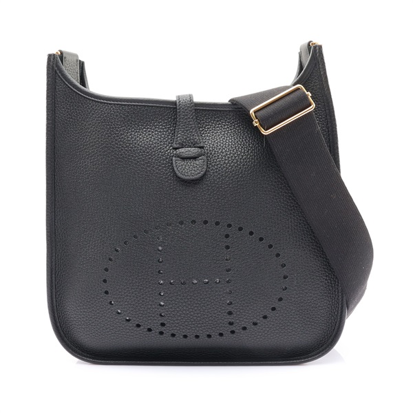 HERMES 愛馬仕 Evelyne 29 肩背包 黑色 Clemence牛皮 U刻 H056277CC