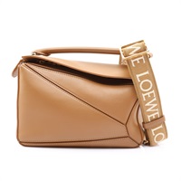 LOEWE 羅威 Small Puzzle Edge 肩背包 棕色 牛皮 (背帶損壞) A510P60X30