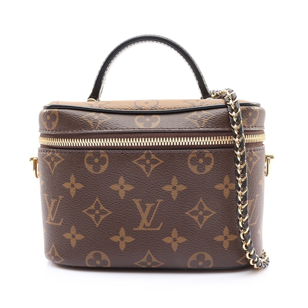 LOUIS VUITTON LV 路易威登 Vanity PM 兩用包 棕色 原花帆布 M45165 M45165