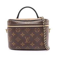 LOUIS VUITTON LV 路易威登 Vanity PM 兩用包 棕色 原花帆布 M45165 M45165