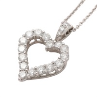 GRAFF 格拉夫 heart silhouette 項鍊 18K白金 鑽石 RGP048