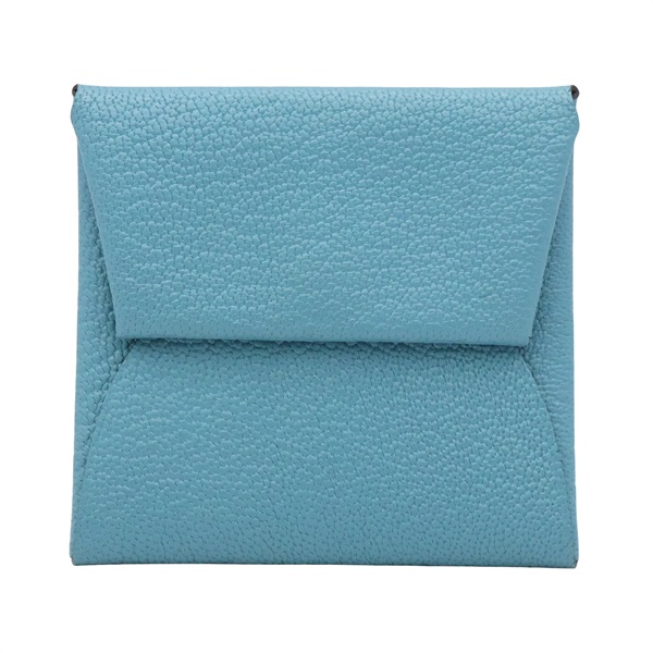 HERMES 愛馬仕 Bastia 零錢包 牛仔藍 Chevre山羊皮 W刻 H041054CK