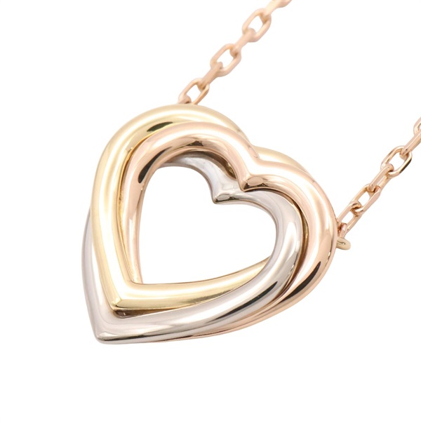 Cartier 卡地亞 Trinity 愛心 項鏈 18K 三色三金