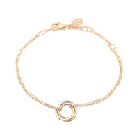 Cartier 卡地亞 Trinity手鏈 18K 三色三金 CRB6068118
