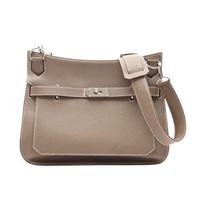 HERMES 愛馬仕 Jypsiere 34 肩背包 大象灰 Clemence牛皮 □P刻 銀扣