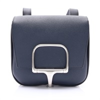 HERMES 愛馬仕 Della Cavalleria Mini 肩背包 午夜藍 Epsom牛皮 U刻 銀扣 H085367CK