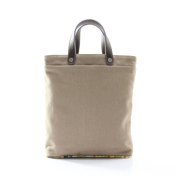 HERMES 愛馬仕 Petit H Tote 手提包 棕色 帆布 Clemence牛皮 H1462298
