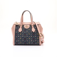 GUCCI 古馳 Ophidia Small 兩用包 藍色 GG Denim 單寧布 粉色牛皮 547551