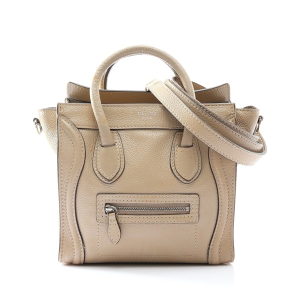 CELINE 賽琳 Nano Luggage 兩用包 灰色 牛皮 168243LUG.03UN