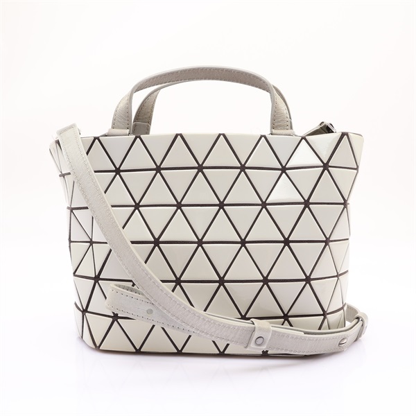 BAO BAO ISSEY MIYAKE 三宅一生 CRYSTAL GLOSS 兩用包 淺灰色 PVC BB16-AG303