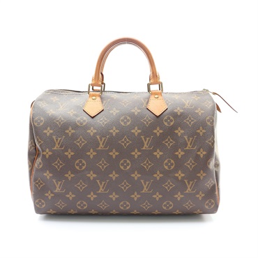 LOUIS VUITTON LV 路易威登 Speedy 35 波士頓包 手提包 原花帆布 (無鑰匙/鎖頭)  M41524