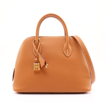 HERMES 愛馬仕 Bolide 1923 25 金棕色 Epsom牛皮 K刻 金扣 H082161CC