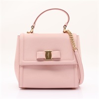 Salvatore Ferragamo 費拉格慕 Carrie Top Handle 兩用包 粉色 牛皮 21 G646
