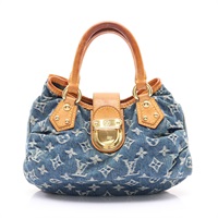 LOUIS VUITTON LV 路易威登 Pleaty 手提包 藍色 原花丹寧 M95020