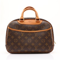LOUIS VUITTON 路易威登 Trouville 手提包 棕色 原花帆布 無鎖鑰組 M42228