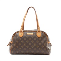LOUIS VUITTON LV 路易威登 Montorgueil PM 肩背包 棕色 原花帆布 M95565