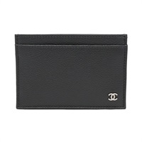 CHANEL 香奈兒 卡夾 名片夾 黑色 荔枝紋 牛皮