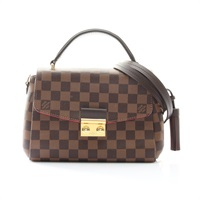 LOUIS VUITTON LV 路易威登 Croisette 兩用包 棕色 棋盤格帆布 N53000