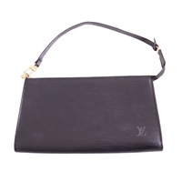 LOUIS VUITTON LV 路易威登 Pochette Accessoires 手提包 黑色 EPI水波紋 牛皮 M52942