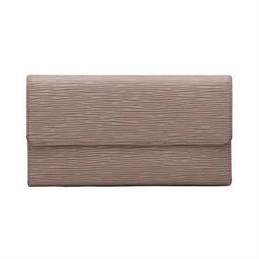 LOUIS VUITTON 路易威登 Portefeuille International 扣式三折長夾 藕色 Epi牛皮 M6338B