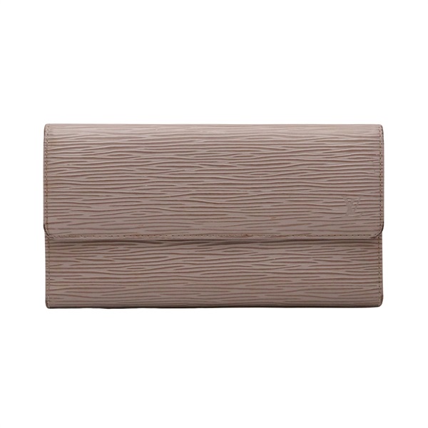 LOUIS VUITTON 路易威登 Portefeuille International 扣式三折長夾 藕色 Epi牛皮 M6338B