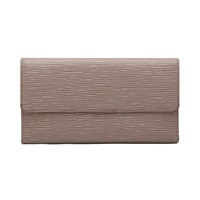 LOUIS VUITTON 路易威登 Portefeuille International 扣式三折長夾 藕色 Epi牛皮 M6338B