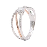 JEWELRY 無品牌珠寶 戒指 單鑽排鑽 18K白/玫瑰金 Diamond 3.9g