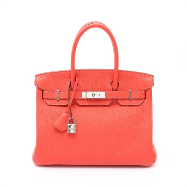 HERMES 愛馬仕 Birkin 30 柏金包 手提包 玫瑰粉紅 TC牛皮 口R刻 銀扣 H030335CK